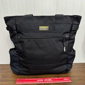 L.L. Bean Black Bag with Durable Nylon and Spacious Design